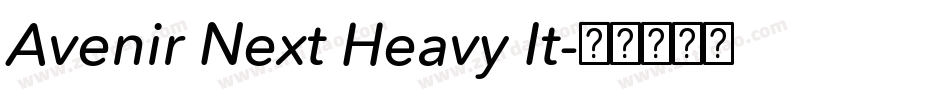 Avenir Next Heavy It字体转换